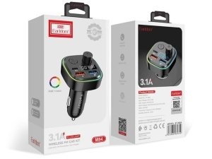 شارژر فندکی فست شارژ ماشین  3.1 آمپر و تایپ سی 18 وات و گیرنده بلوتوثی ارلدام ET-M84