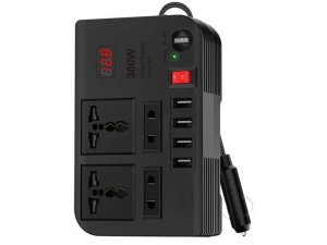 اینورتر و شارژر فندکی فست شارژ ماشین 300 وات گرین GNSPOW300W