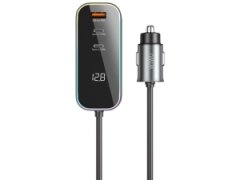 خرید شارژر فندکی تایپ سی و یواس بی فست شارژ 120 وات ویوو