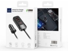 قیمت شارژر موبایل داخل ماشین یو اس بی و تایپ سی 120 وات ویوو WiWU Multi-port 120W Extend Car Charger Wi-QC015