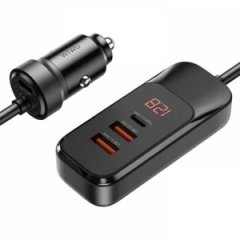 شارژر فندکی یو اس بی و تایپ سی 120 وات ویوو  Wi-QC015