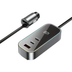 شارژر فندکی فست شارژ تایپ سی و یواس بی فست شارژ 120 وات ویوو