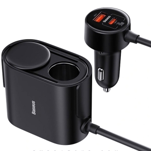 شارژر فندکی فست شارژ ماشین تایپ سی 30 وات بیسوس BS-CG010