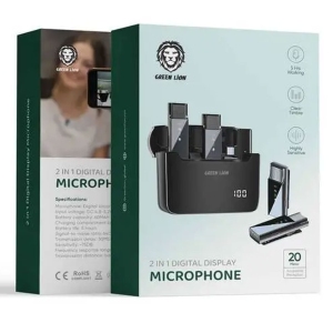 میکروفون بی سیم یقه‌ای لایتنینگ گرین GN2IN1DDMLTBK