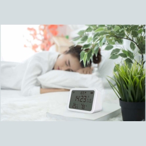 ساعت رومیزی هوشمند، دماسنج و رطوبت سنج پورودو PD-LSTHSR-WH