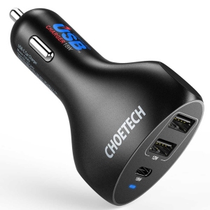 شارژر فندکی فست شارژ ماشین تایپ سی 18 وات چویتک C0062
