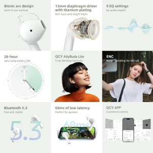 هندزفری بلوتوثی 5.3 کیو سی وای Ailybuds Lite