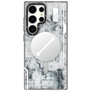 قاب گوشی سامسونگ اس 24 اولترا یانگ کیت Futuristic White Circuit Board Magsafe