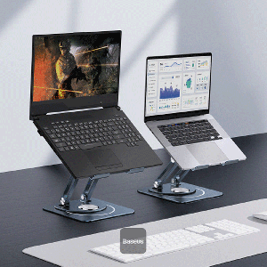 پایه نگهدارنده و خنک‌کننده لپ تاپ تاشوی فلزی بیسوس BS-HP017