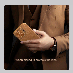 قاب محافظ چرمی گوشی آیفون 16 نیلکین Qin Prop Leather
