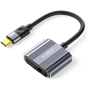 مبدل صدا و شارژ تایپ س به تایپ سی و جک 3.5 میلی‌متری اوریکو AXCP-02