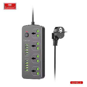 چندراهی برق جهانی یک سوکت، دو تایپ سی و هشت یو‌اس‌بی 3000 وات ارلدام ES-SC11