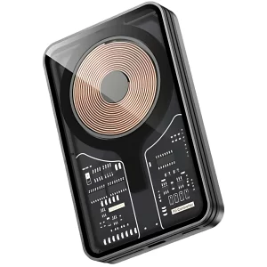 پاور بانک 5000 وایرلس طرح شفاف ارلدام PD19 توان 20 وات