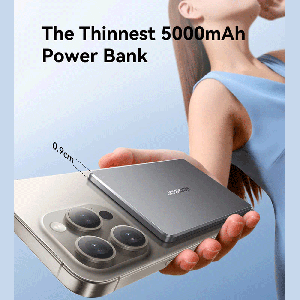 پاوربانک مگنتی 15 وات و تایپ سی 20 وات فست شارژ 5000 فوق‌العاده ظریف جویروم  JR-PBM08
