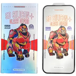 محافظ صفحه نمایش ایربگ دار آیفون 15 پرو 5 بعدی موکوسون 5D Silicon Plus
