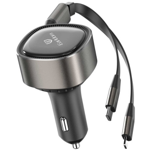 شارژر فندکی فست شارژ ماشین تایپ سی و لایتنینگ 30 وات ارلدام CC30