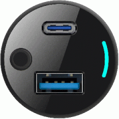 قیمت شارژر فندکی تایپ سی و یو اس بی 45 وات پارولوژی