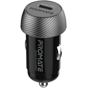 شارژر فندکی فست شارژ ماشین تایپ سی 20 وات پرومیت POWERDRIVE-PD20