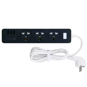چند راهی برق ارت دار سه سوکت و سه یو اس بی پرووان PPS615U