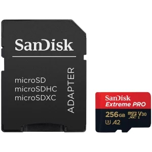 کارت حافظه 256 گیگابایت میکرو اس‌دی با سرعت بالا سن دیسک Extreme Pro 4k
