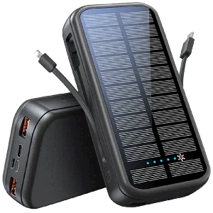 پاور بانک 16000 خورشیدی 20 وات گرین لاین GNPDSOLPB16BK