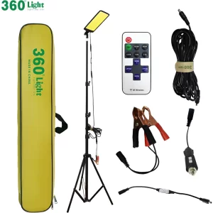 چراغ کمپینگ سه پایه‌دار ضدآب °360 لایت FR-20 COB RF