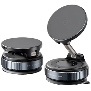 هولدر و شارژر بی‌سیم مگنتی 15 وات داخل خودرو تاشو با چرخش 360 درجه چندکاره بونروی X68w