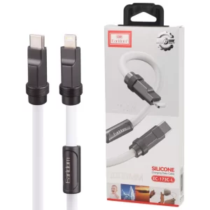 کابل فست شارژ تایپ‌سی به لایتنینگ 3 آمپر یک متری ارلدام EC-173C-L