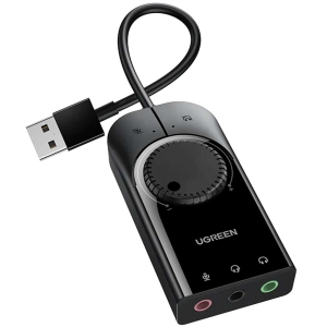 کارت صدا اکسترنال USB به جک 3.5 میلی‌متر یوگرین با کابل یک متری CM129 50599