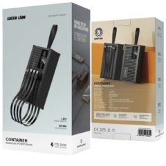 بهترین شارژر همراه 30000 تایپ سی، لایتنینگ، میکرو یو‌اس‌بی و یو‌اس‌بی 22.5 وات گرین