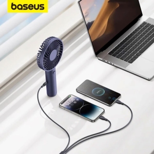 کابل چند سر USB به تایپ‌سی، لایتنینگ و میکرو یو‌اس‌بی 3.5 آمپر 1.3 متری بیسوس P103778002U01