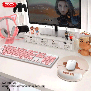 کیبورد و ماوس بی سیم ایکس او مدل KB-05