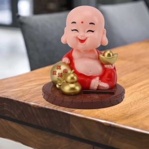 مجسمه فنگ شویی خورشیدی متحرک بودا BABY با سر لرزان