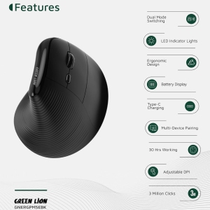 موس بی‌سیم گرین‌لاین GNERGPMSEBK G-350