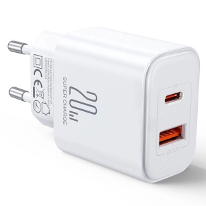 شارژر دیواری فست تایپ‌سی 20 وات جویروم JR-TCF05