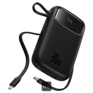 پاوربانک 10000 میلی‌آمپر USB و تایپ‌سی 30 وات بیسوس Qpow 2 PPQD4-10C