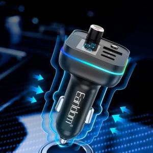 شارژر فندکی فست شارژ ماشین 18 وات و اف‌ام‌پلیر بلوتوثی ارلدام ET-M88
