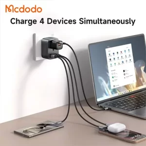تبدیل پریز برق چندکاره و شارژر دیواری تایپ‌سی و USB مک‌دودو CP-0750