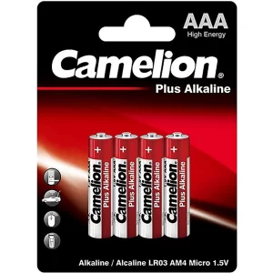 باتری نیم قلمی 4 عددی  کملیون Plus Alkaline