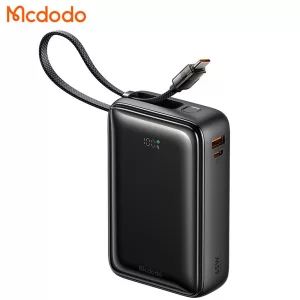 پاور بانک 20000 مک دودو MC-6370 توان 65 وات با کابل متصل