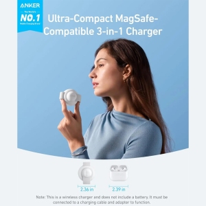شارژر بی‌سیم تاشوی گوشی موبایل، ایرپاد و اپل‌واچ 15 وات انکر B25M8