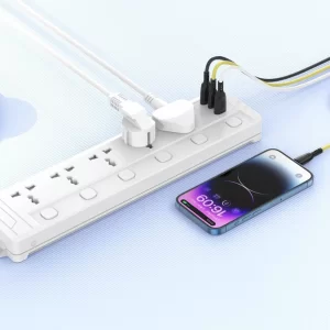 چند راهی برق 5 سوکت و 2 یواس‌بی و 1 تایپ‌سی ایکس او WL19