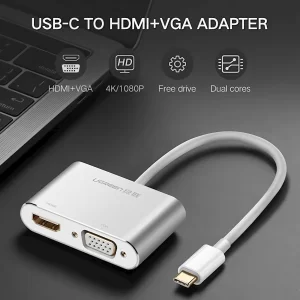 مبدل تایپ‌‌سی به HDMI و وی‌جی‌ای یوگرین MM123 30843