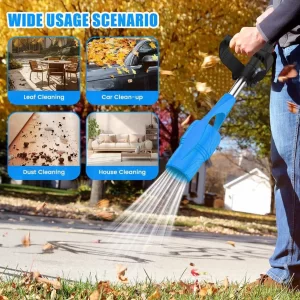 جت فن دمنده دسته‌دار تاشو شارژی قابل حمل CORDLESS LEAF BLOWER با باتری یدک