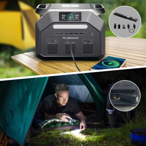 پاور استیشن و پاور بانک 20000 توان 1800 وات 8 در 1 پاورولوژی Powerology PWP1800WBK