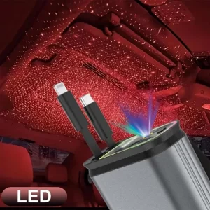 شارژر فندکی فست شارژ ماشین تایپ‌سی و یو‌اس‌بی 120 وات مکسول Maxwell Drive Hub Pro با کابل متصل تایپ‌سی و لایتنینگ