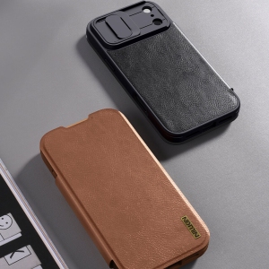 قاب چرمی کلاسوری آیفون 17 پرومکس نیلکین Nillkin Qin Pro Leather