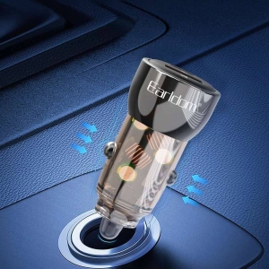 شارژر فندکی فست شارژ تایپ‌سی و USB خودرو 30 وات ارلدام Earldom CC31