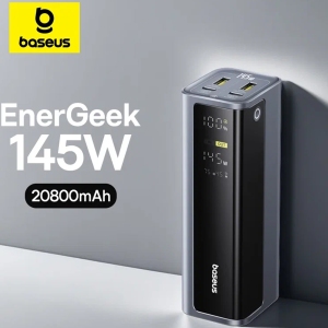 پاور بانک فست‌شارژ 20800 تایپ‌سی و USB توان 145 وات بیسوس Baseus PPAP-20E5/P10082109813-00 با کابل دوسر تایپ سی