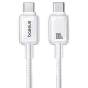کابل تایپ سی به تایپ سی 100 وات 1 متری بیسوس Baseus CB000132 P10383100211-00 | شارژ و انتقال داده